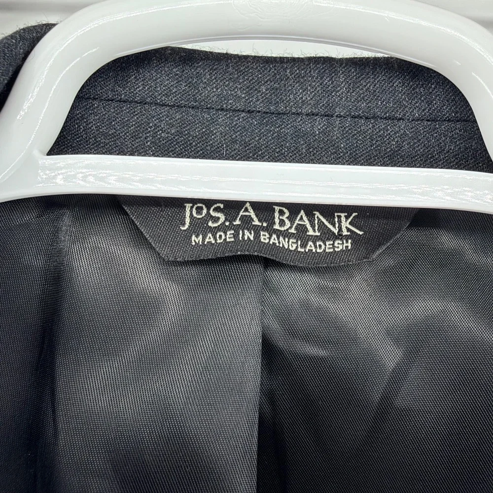 Jos A Bank Executive Collection Wool Cashmere Blazer 38R Charcoal Gry Sport Coat